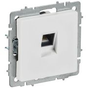 Розетка компьютерная СП BRITE РК11-БрАБ RJ45 кат.6 механизм арктич. бел. IEK BR-K10-2-K91