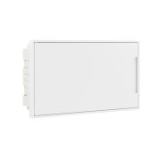 Щиток встраиваемый FRAME 18мод. с бел. дверцей с 2 шинами PEN на 8 и 10 отверст. бел. DKC F18B1WW