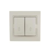 Переключатель проходной 2-кл. СП Mira 10А со вставкой крем. LEZARD 701-0303-106